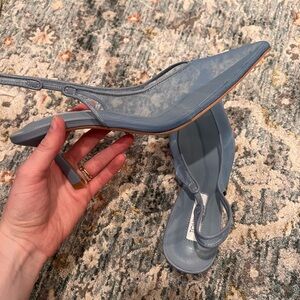 Chic mesh blue heel